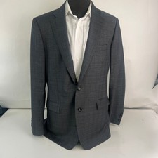Brooks Brothers 1818 Regent Blazer Gray Reda Wool Glen Plaid Jacket 42L Italy