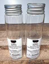 Clear Glass Bottles With Aluminum Screw Caps 3oz Dishwasher Safe For Crafting