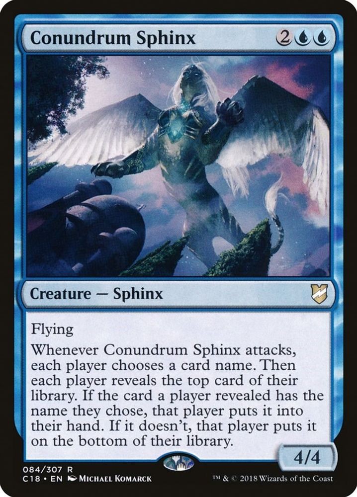 2018 Magic: The Gathering: Commander 2018 - Conundrum Sphinx (#84, R, Near Mint)
