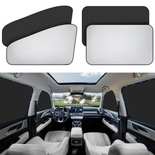 Car Window Sun Shade - Blackout Shade for Side Windows, Protects Matte Silver