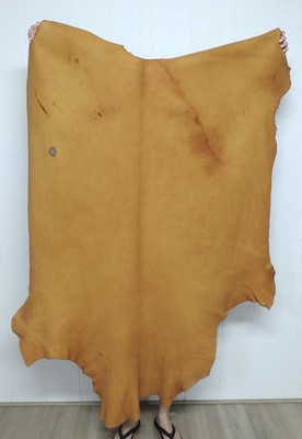 8-9 oz. BUFFALO Calf Leather Hide for Native Crafts Moccasins Buckskins Bags