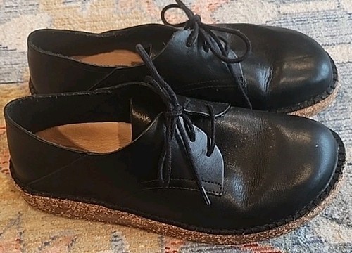 Birkenstock Gary Oxford Shoes Unisex Black Leather EU41/ US Wmns 10/ Mens 8 - Picture 2 of 10