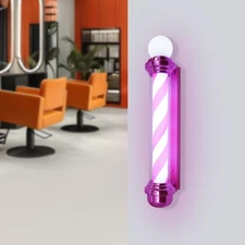 15W LED Barber Pole Light Rotating Wall-mounted for Barbershop SPA Pink Fixture