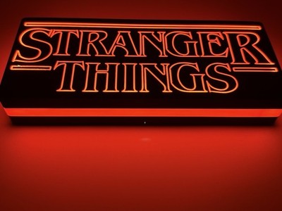 Light Up Stranger ThingsLed  Light Up Decoration Sign Extra Large XL 9 -10  Wide
