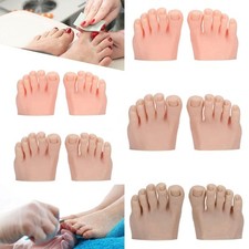 Practice Fake Foot Model Realistic Art Training for Nails Tips Soft Silicone