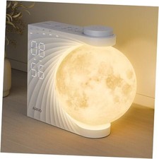 Sunrise Alarm Clock for Bedrooms, Moon Night Light Clock Wake Up Light Beige