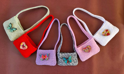 Handgehäkelte Puppen Schultertasche Zubehör für 13'' Paola Reina oder ähnliche Puppe