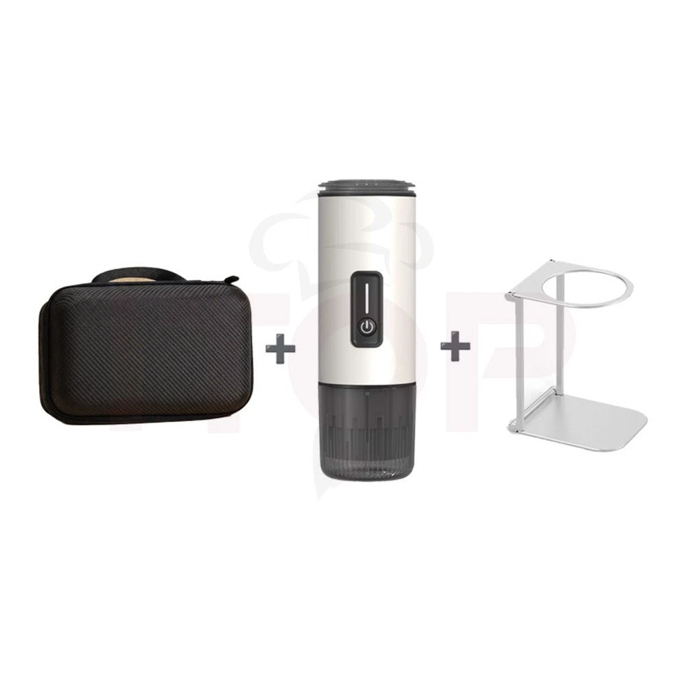Portable Coffee Machine with Stand Bag with Heating Compatible Powder & Capsule