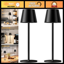 Rechargeable Cordless Table Lamp 2 Pack - 5000mAh Battery, Touch Control, 3 Colo
