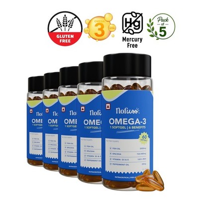 NoF.uss Omega 3 Fish Oil 60 Softgels Pack 5