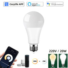 WiFi Smart LED Bulb E27 12/15/20W Dimmable Alexa Google Home Light