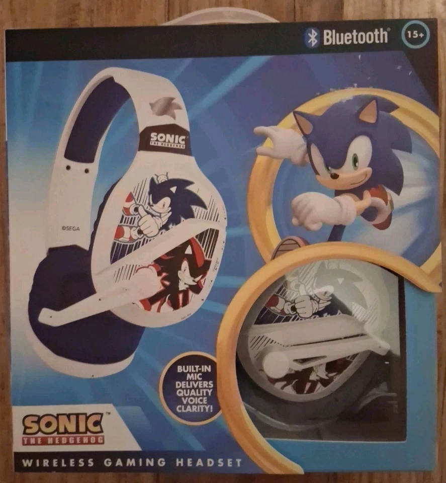 Sonic the hedgehog Wireless Gaming Headset Bluetooth 2.4Ghz Built In Mic NIB - Image 3 of 3