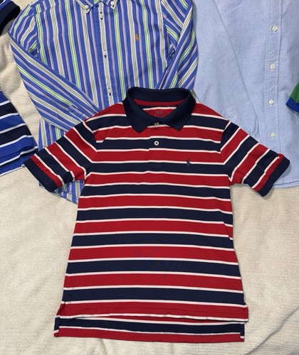 Ralph Lauren Polo Kids Shirts, Size 7 And 8. Bundle Of 6 Shirts - Picture 4 of 17