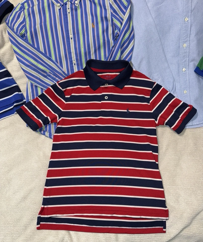 Ralph Lauren Polo Kids Shirts, Size 7 And 8. Bundle Of 6 Shirts - Image 4 of 4
