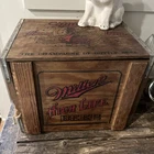 Vintage Miller High Life Wooden Beer Crate Box 18"x14"x14" Advertising Sign