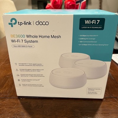 TP-Link Deco BE3600 Whole Home Mesh Wi-Fi 7 System