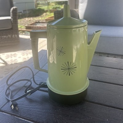 Vintage REGAL Atomic Poly Perk Automatic Coffee Pot Percolator AVOCADO GREEN