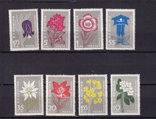 SA07b Romania 1957 Mountain Flowers mint stamps CV$20