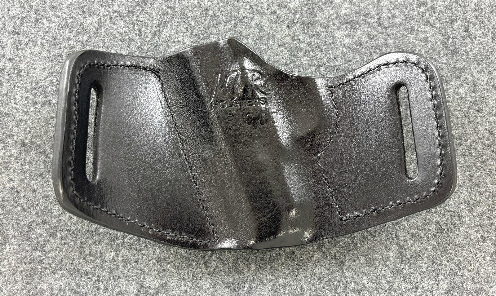 RH Black MTR Custom Leather Belt Holster - Colt Pony 380
