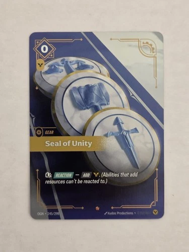 Riftbound Seal of Unity Foil Origins 245/298 Epic NM League of Legends TCG - product listing photo