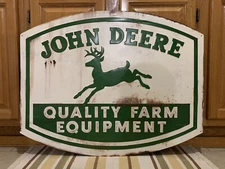 John Deere Metal Sign Farm Equipment Tractor Vintage Style Wall Decor Gas Oil