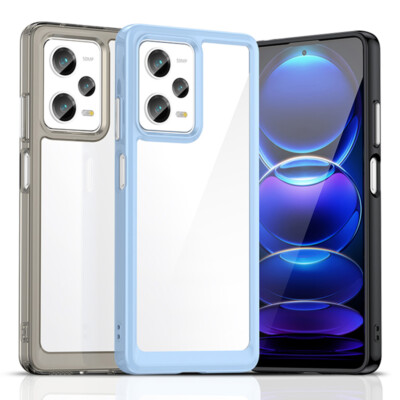 For Xiaomi Redmi Note 12/12 Pro/12 Pro+5G 4G Clear Acrylic Shockproof Cover Case