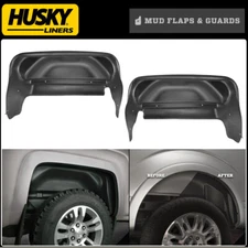 Husky Liners 79031 Rear Wheel Well Guards for GMC Sierra 1500 2500 HD 3500 HD
