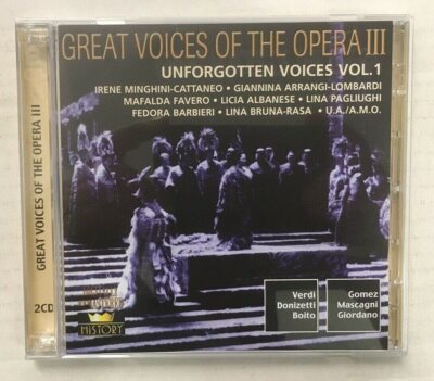 Various - Great Voices of Opera 3 - Unforgotten Voices Vol. 1 | CD
