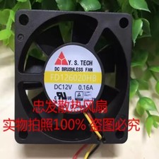 Y.S.TECH FD126020HB 6020 DC12V 0.16A 6CM 3-wire silent cooling fan