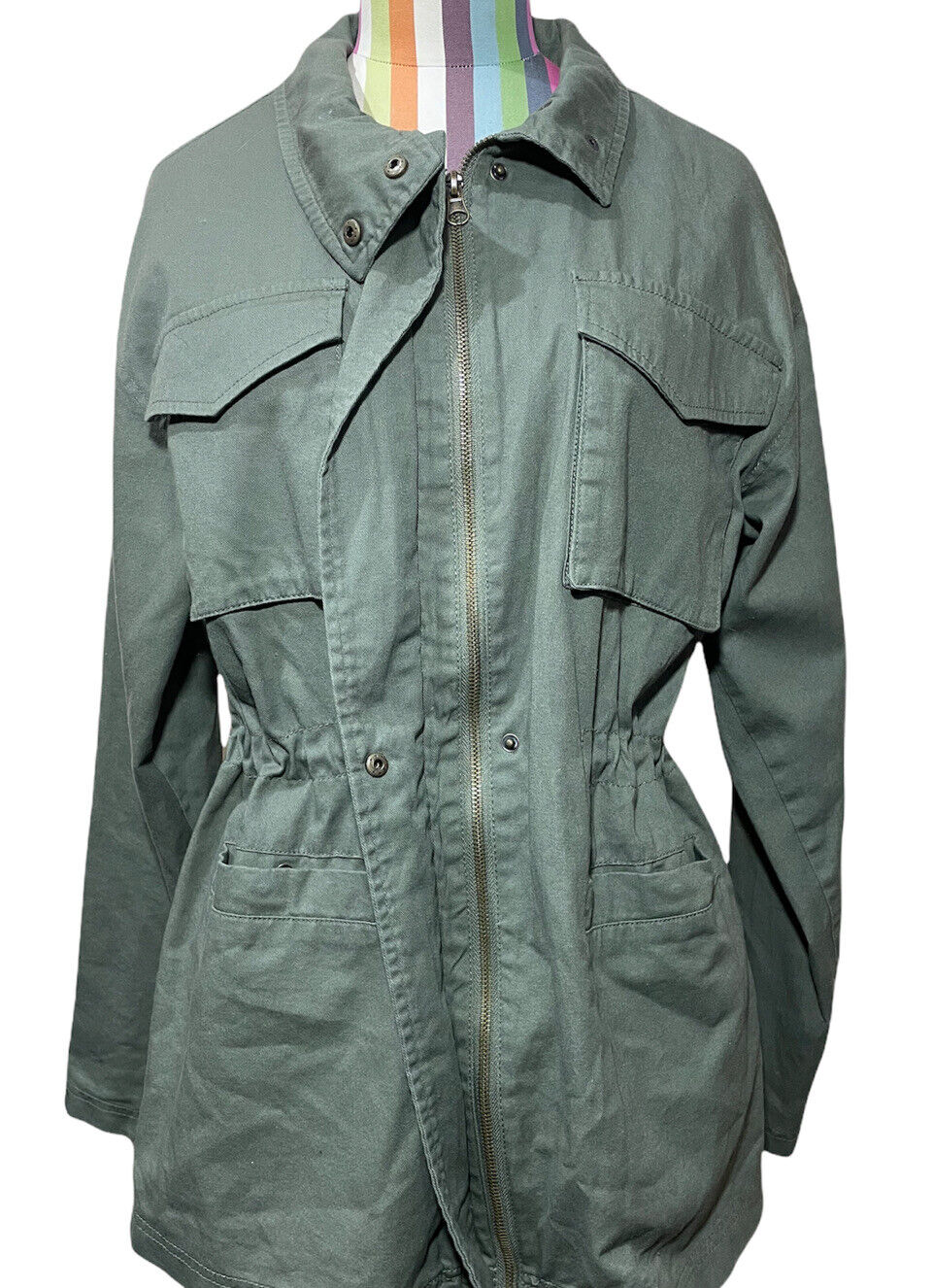 Universal Thread Olive Green Military Jacket Size… - image 3