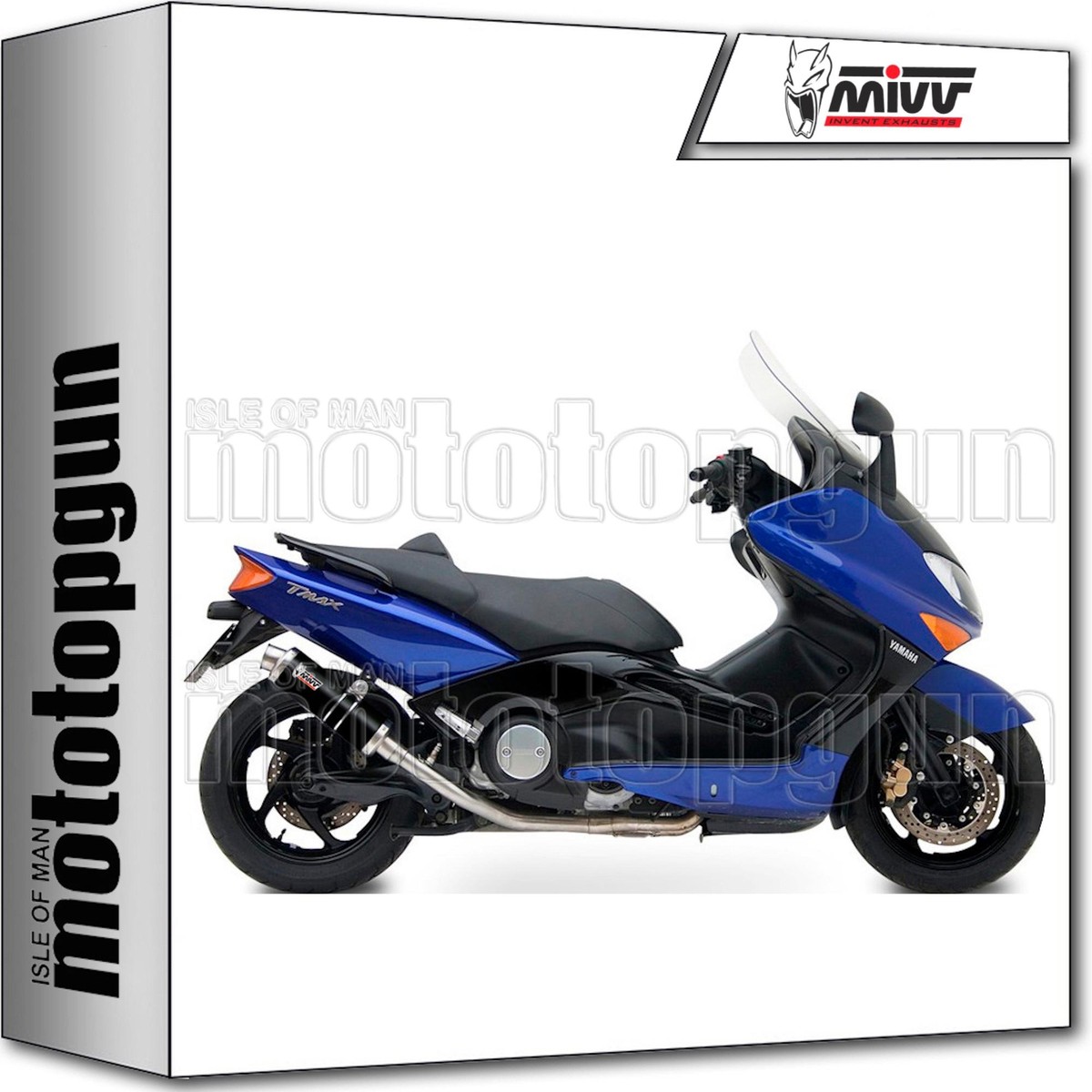 rc full system exhaust steel black gp mivv yamaha t-max tmax 500