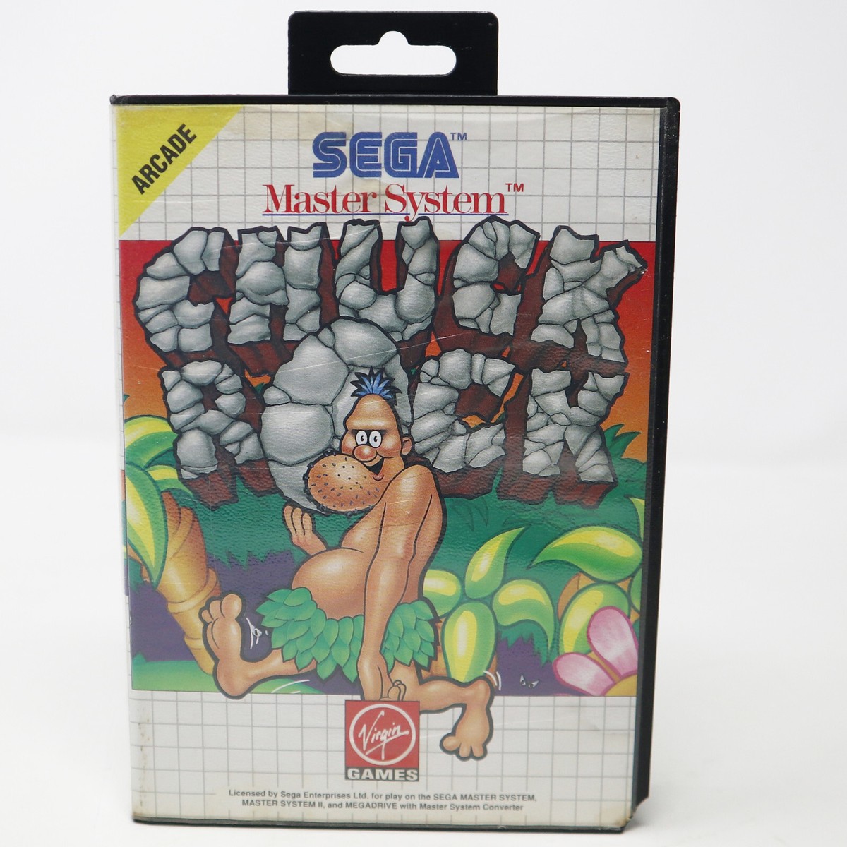 VINTAGE 1992 90s SEGA MASTER SYSTEM CHUCK ROCK CARTRIDGE VIDEO