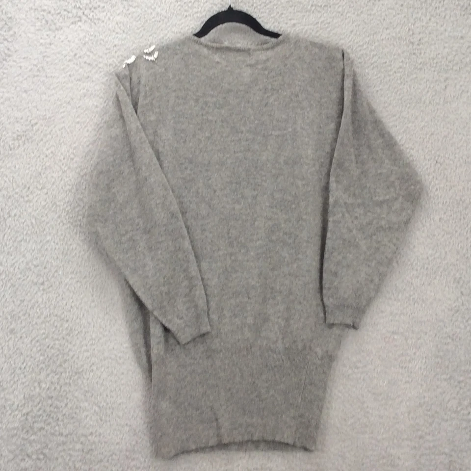 Suéter de lana de cordero vintage para mujer S gris con cuentas suéter de Irene Leung Foto 2 de 4