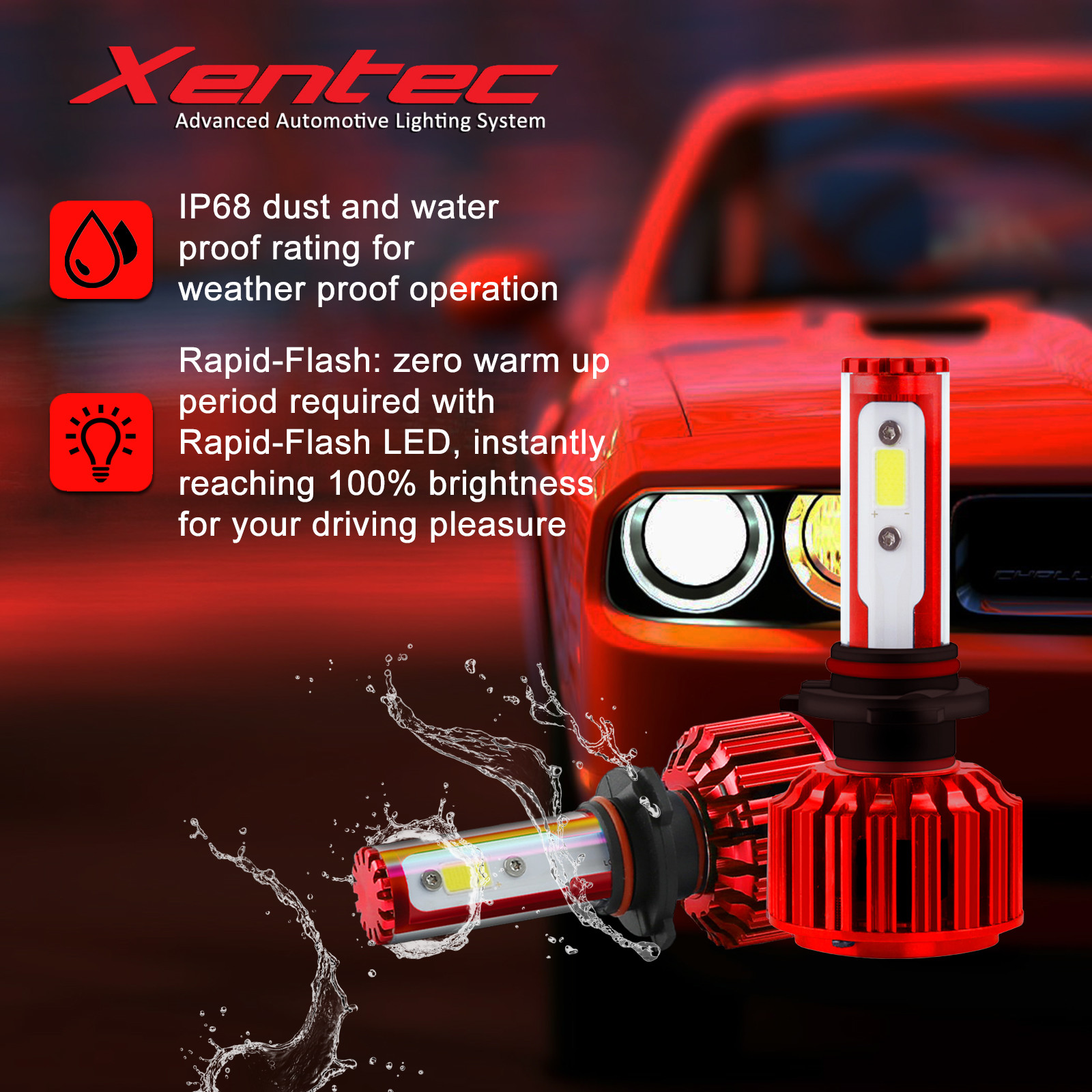 Kit Xénon HID Xentec Premier 55W H11 H9 H8 6000K Blanc Diamant Pour Antibrouillard - Neuf