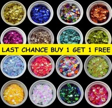 39 COLOURS - 10mm Cup Round Loose Sequins Cupped Sewing Pack of 200 1252 LC
