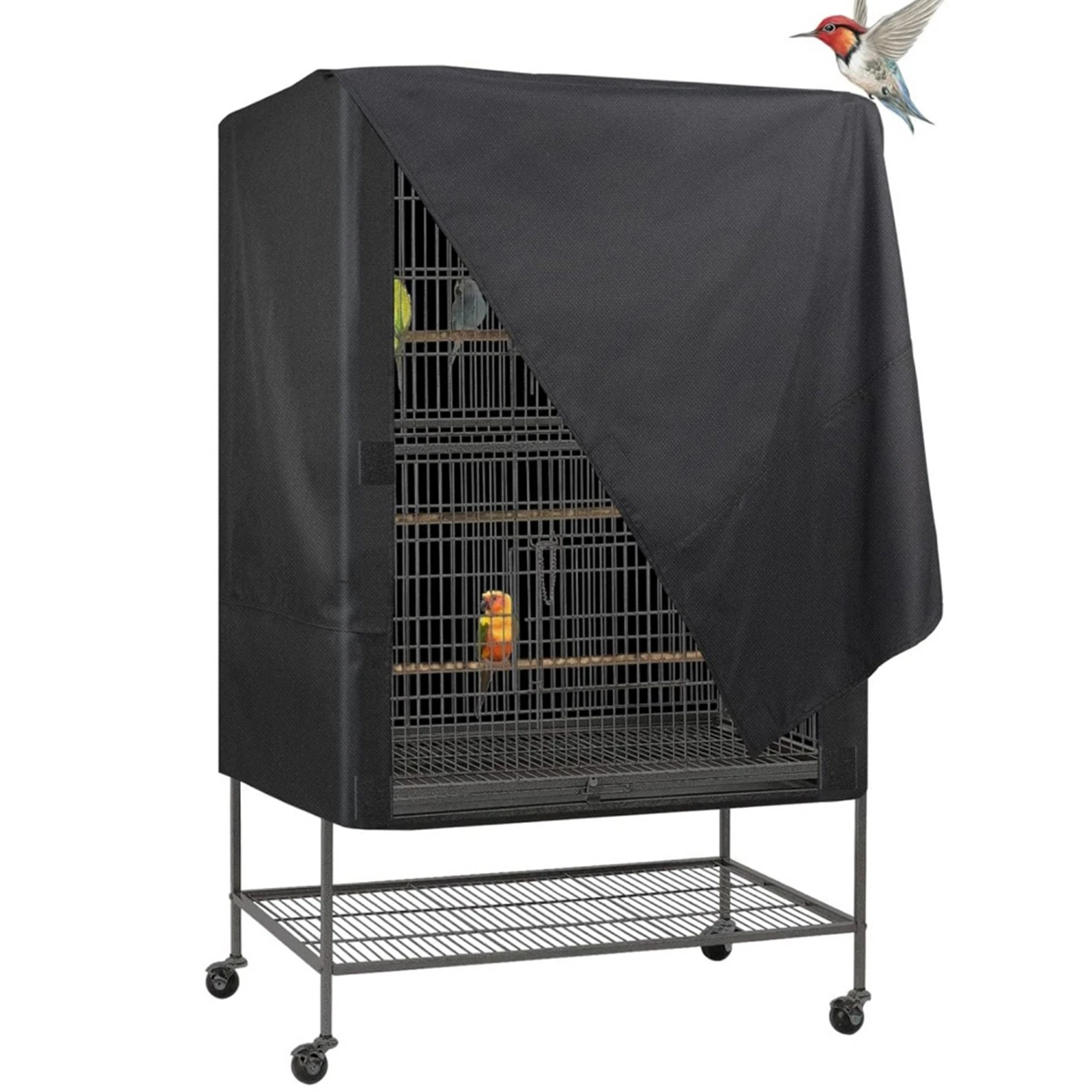 Bird Cage Cover Waterproof Parrot Cage Seed Catcher Breathable Washable