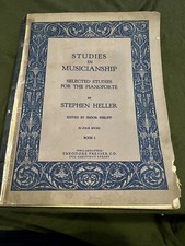 1928 Studies In Musicianship Studies for Pianoforte Music Book by Stephen Heller