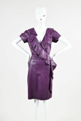 maxi dress with leather straps Lezith Faux Leather Maxi Dress main image 0