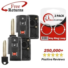 2x New Keyless Entry Remote Key Fob Shell for 2004-2009 Toyota Prius (MOZB21TG)