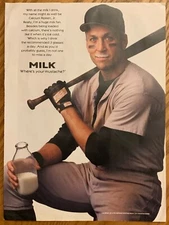 CAL RIPKEN JR., RARE ! 1996 "MILK" ADVERTISEMENT, THE LEGENDARY BALL PLAYER !