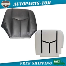 2003-06 For GMC Sierra Yukon Driver Bottom Seat Cover & Foam Cushion Dark Gray