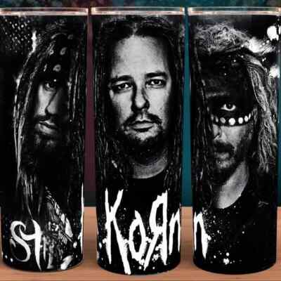 Korn Heavy Metal Band Cup Mug Tumbler 20oz with lid and straw