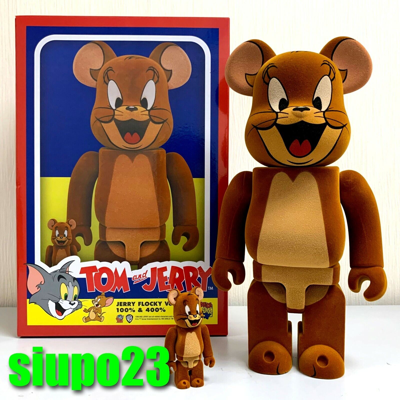 Medicom 400% + 100% Bearbrick ~ Tom & Jerry Be@rbrick Flocky Ver 2