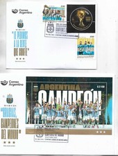 #75312 ARGENTINA 2023 FOOTBALL SOCCER CHAMPION WORLD CUP QATAR  3 FDC SEE SCANS