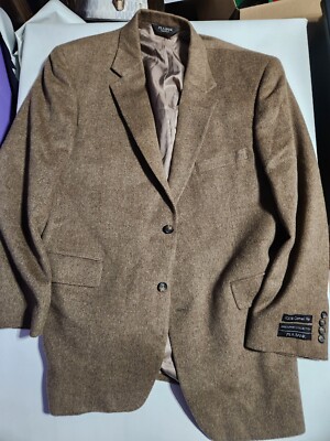 Jos Bank Blazer Regal Executive NWT 44L Super Soft Camel Hair Jacket New
