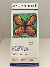 NEW Caron Wonderart Butterfly Latch Hook Kit Beginner 8"x8"