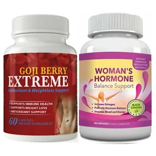 Goji Berry Immune Health Weight Loss & Woman's Hormone Balance Support Capsules