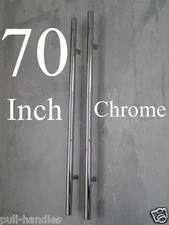 Entry Door 70 inch Pull Handle Polished Chrome Finish Back to back