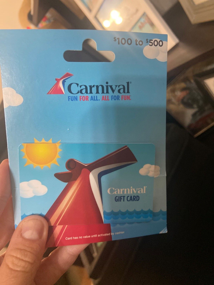 Carnival Cruise Gift Card new 170 unused eBay