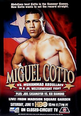 Miguel Cotto vs. Muhammad Abdullaev Boxing Fight Poster | eBay